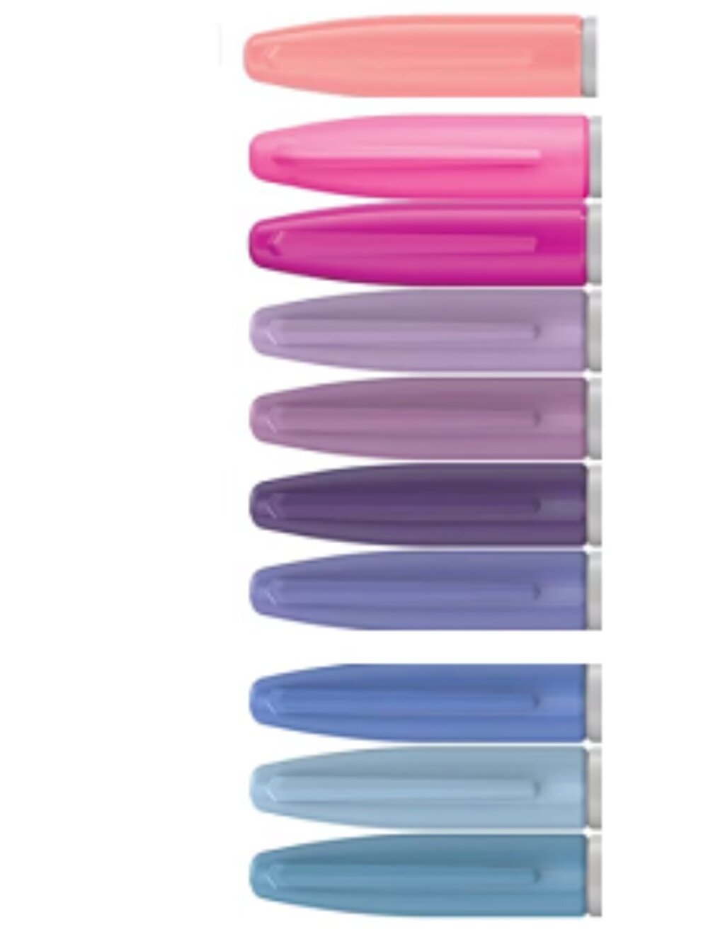 Blue Purple and Pink markers
